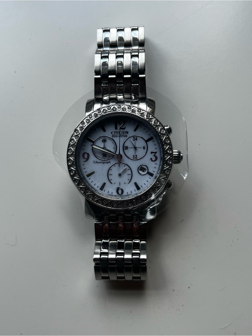 Women’s Citizen EcoDrive Silver Chronograph Watch - Brand New, Never Worn!